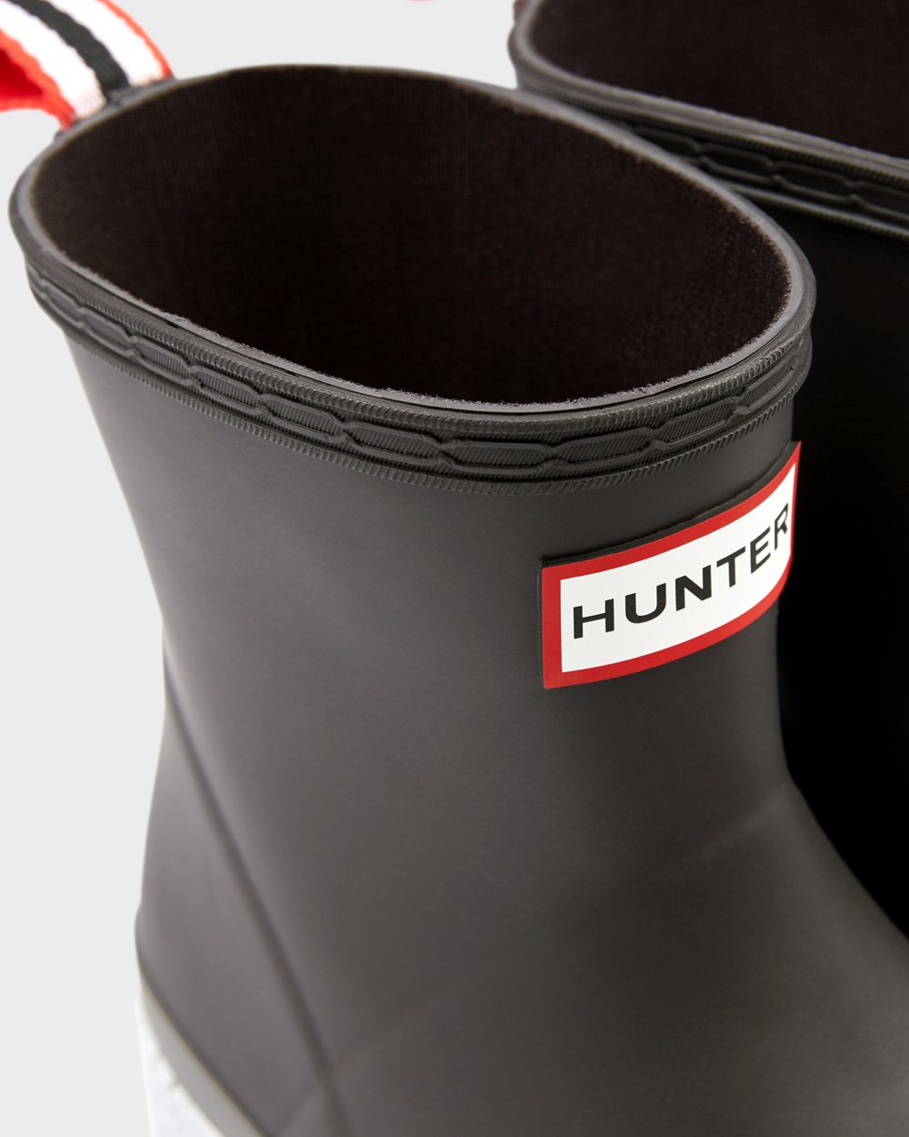 Womens Hunter Play Boots Black/Grey - Original Short Speckle Rain - 2890615-VZ